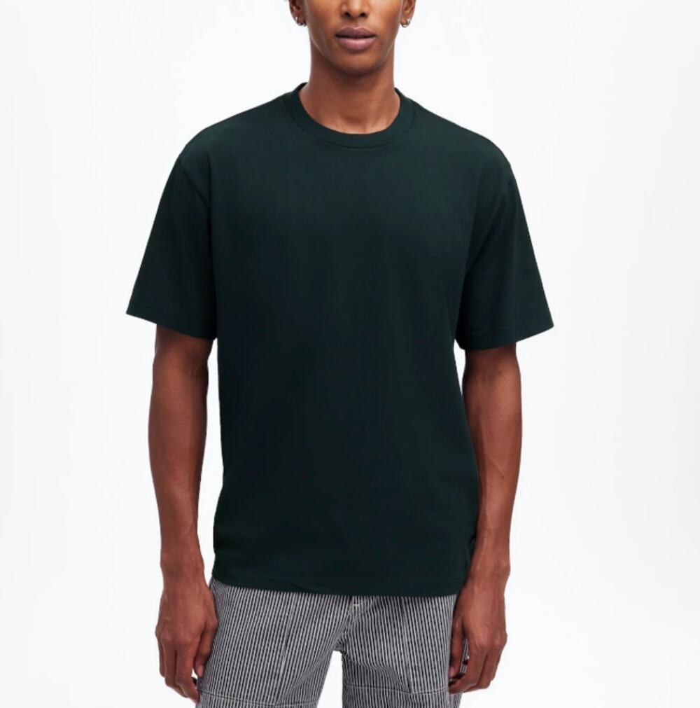 Madewell The Vintage Tee Mens XS Luxury Forest Green Relaxed Fit Short Sleeve
